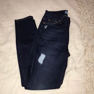 7 For All Mankind skinny distressed jean